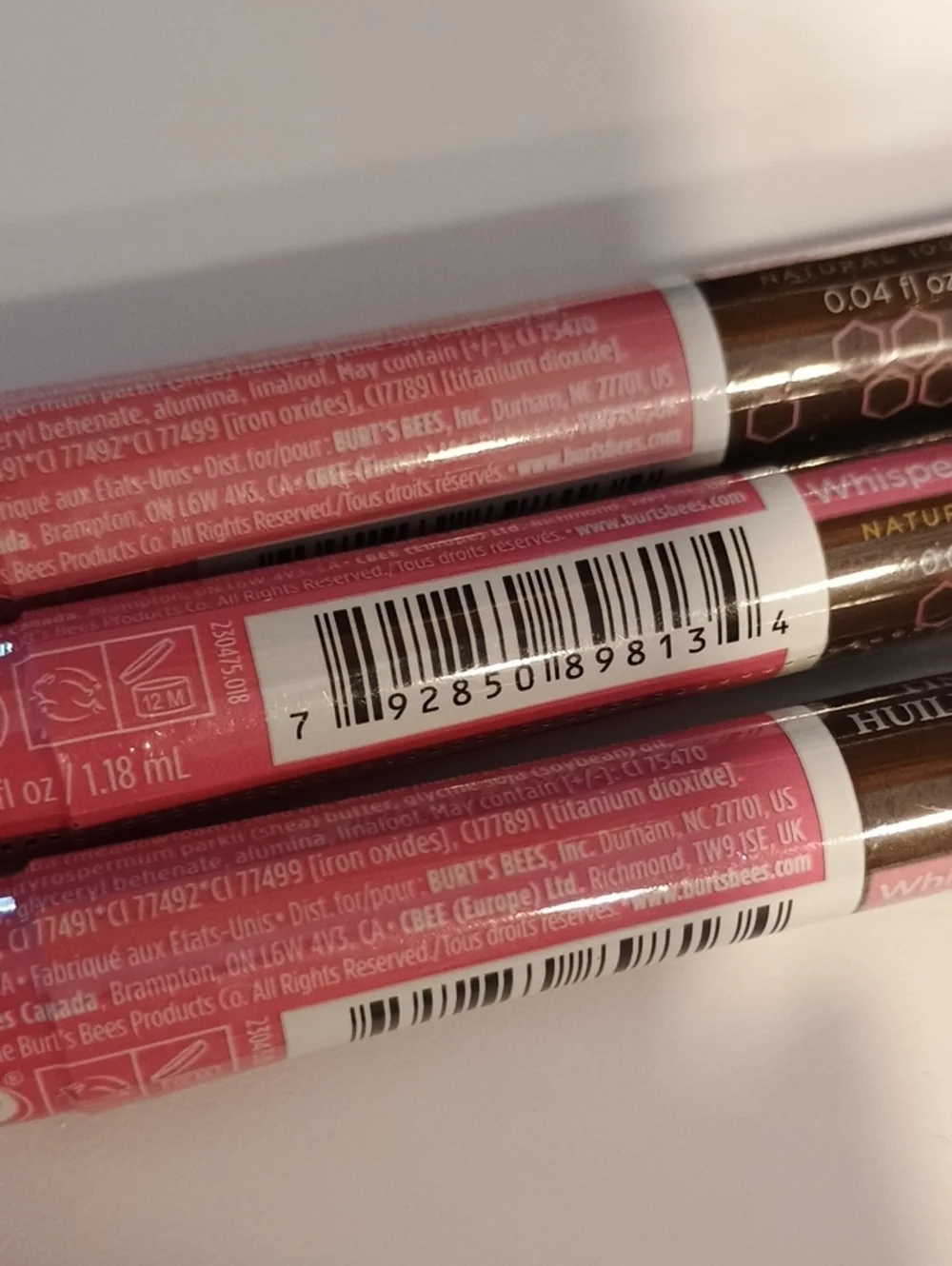 3 x Burt's Bees 100% Natural Moisturizing Tinted Lip Oil, Whispering Orchid